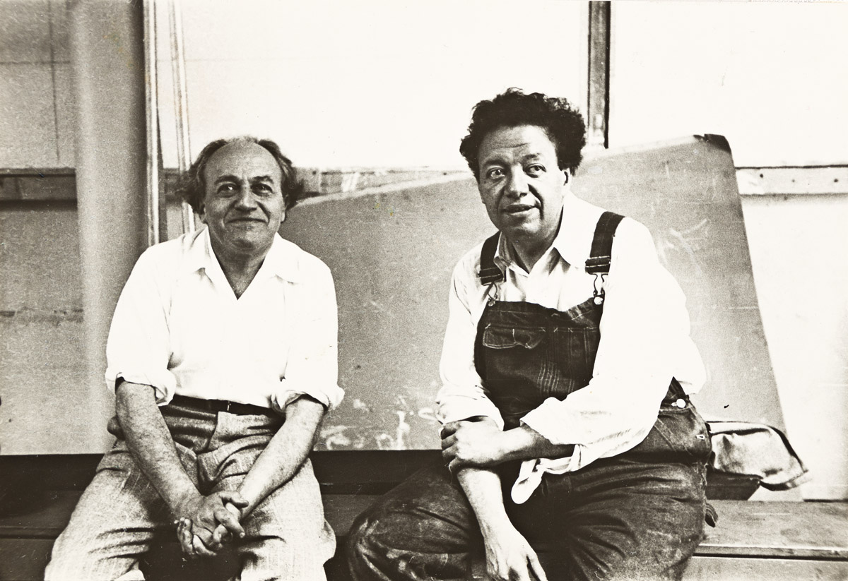 Kahlo, Frida (1907-1954) [and] Lucienne Bloch (1909-1999) Three Photographs of Diego Rivera, Frida Kahlo, & Bloch.